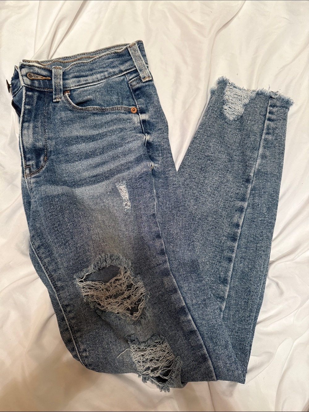 Mudd Skinny Distressed Jeans - Blue